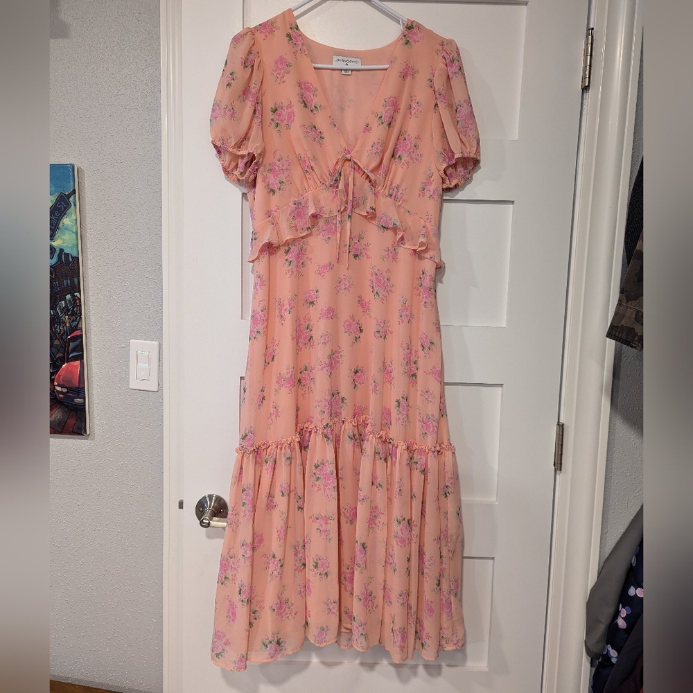 LoveShackFancy for Target Pink Rose Maxi Dress